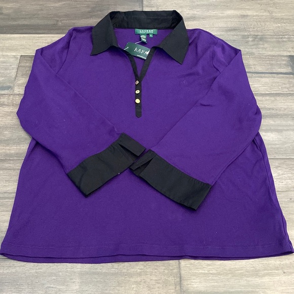 Lauren Ralph Lauren Tops - Lauren Ralph Lauren Three Quarter Sleeve Shirt Womens Size XL NWT